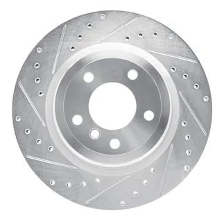 R1 Concepts EDZ-31070L Brake Rotor Drilled and Slotted Silver